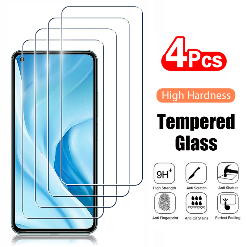 4st Tempered Glass för Xiaomi Mi 10 11 Lite 10T 11T Pro 13T 14 Mi 9T 9 8 Pro Se Screen Protector Mi A1 A2 A3 MI 6 MI 5S Glass