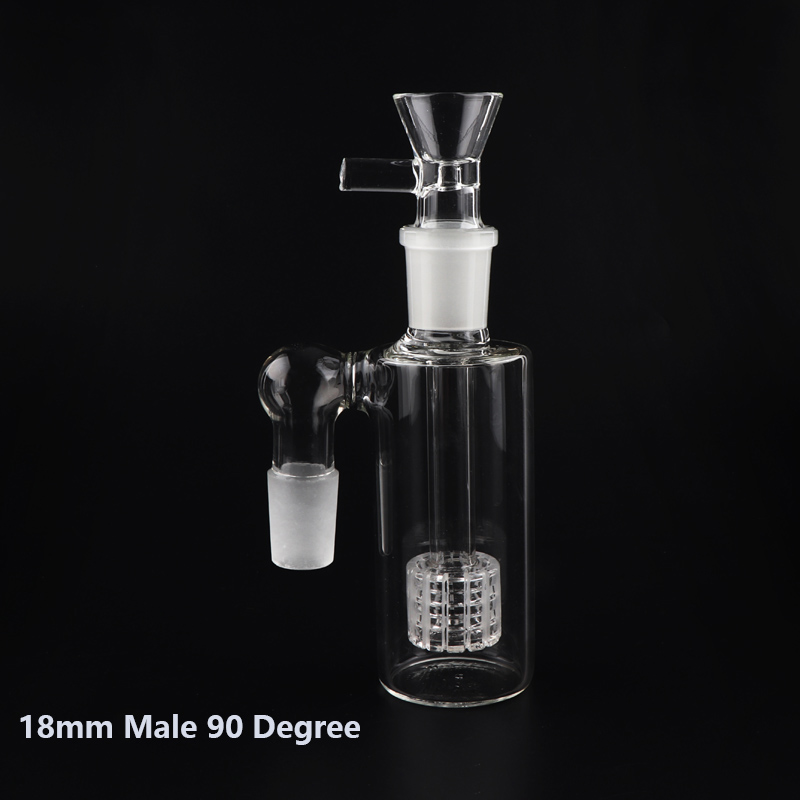 MATRIX PERC 14mm 18mm Terp Tube Glass Ash Catcher With Glass Bowls 45 90 Degrees Ashcatcher Ash Catcher Tire Percolators For Glass Water Bongs Oil Dab Rigs