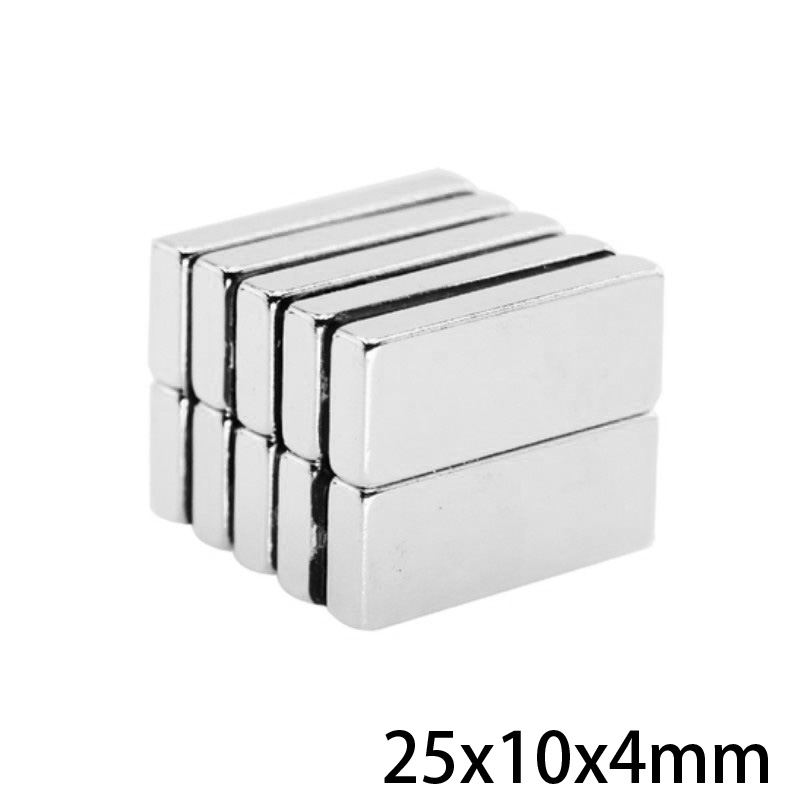 5/10/20/30/25x10x4 ímãs de bloco poderosos 25mm*10mm ímã de neodímio 25x10x4mm NDFEB Magnetic 25*10*4 mm