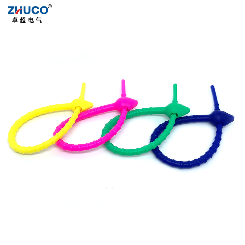 Zhuco-Bridas Multifuncionales Reutilizables de Silicona de Grado Alimenticio, 5 piezas, 18cm, Organizador de Cables de Almacenamiento de Datos, Bolsa de Comida Atada