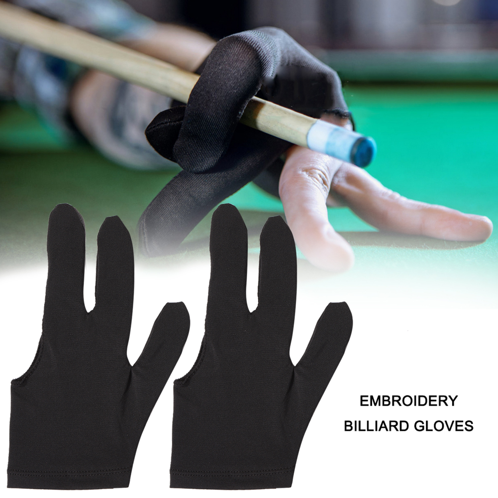 3 doigts universels de piscine Cue Snooker Gants Billard Gants Shooters Carom Snooker Cue Gants gauche / Hand Billard Accessoire