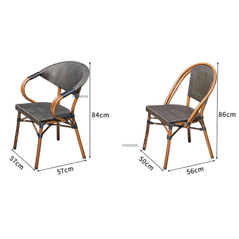 Table et chaise de balcon extérieur ensemble Luxury Luxury Patio extérieur Perte Table Table Rotin chaise ménage