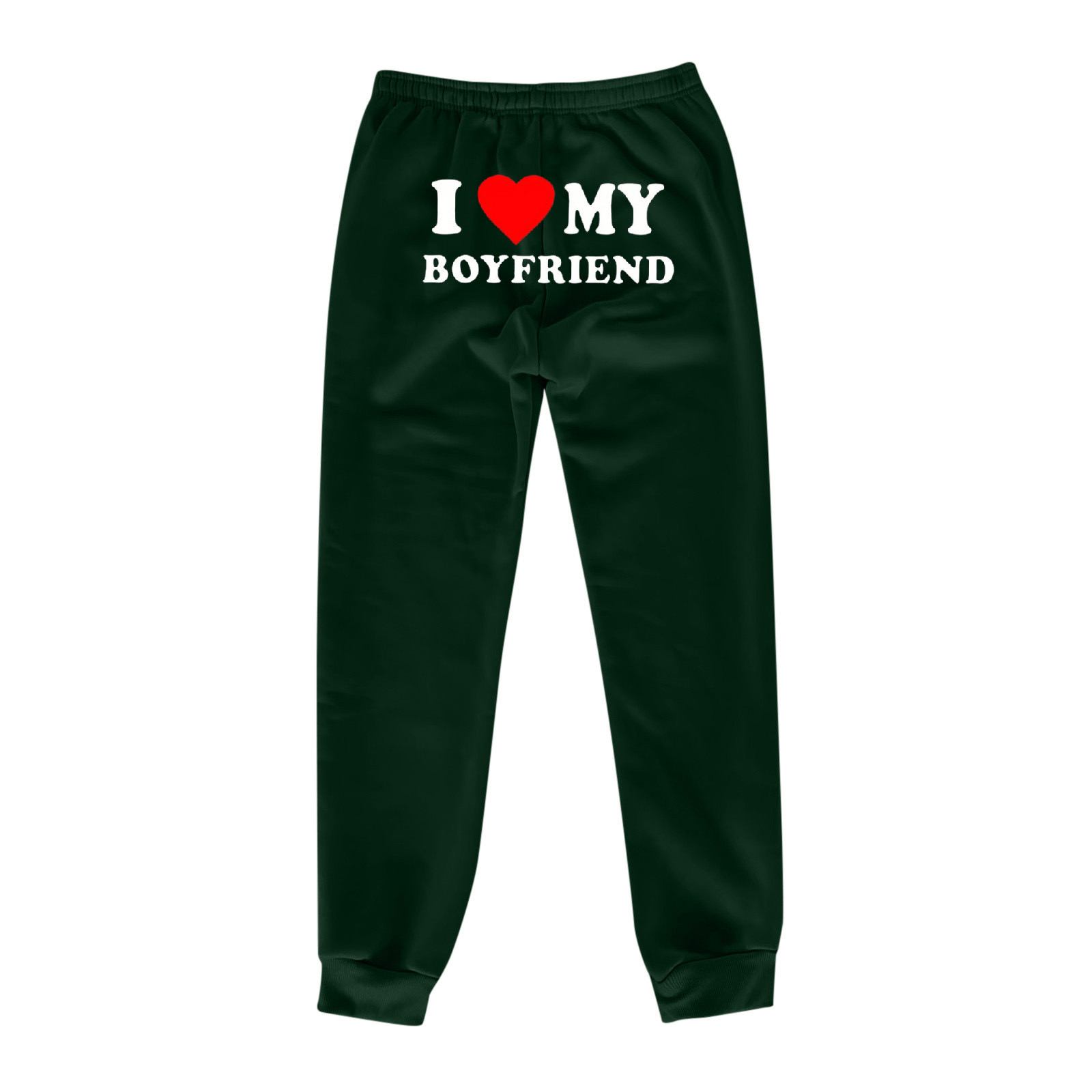 New Cross border Foreign Trade I MY BOYFRIEND Printed Casual Guard Pants for Men and Women, Loose and Shortened High Waist Sports Pants S-3XL