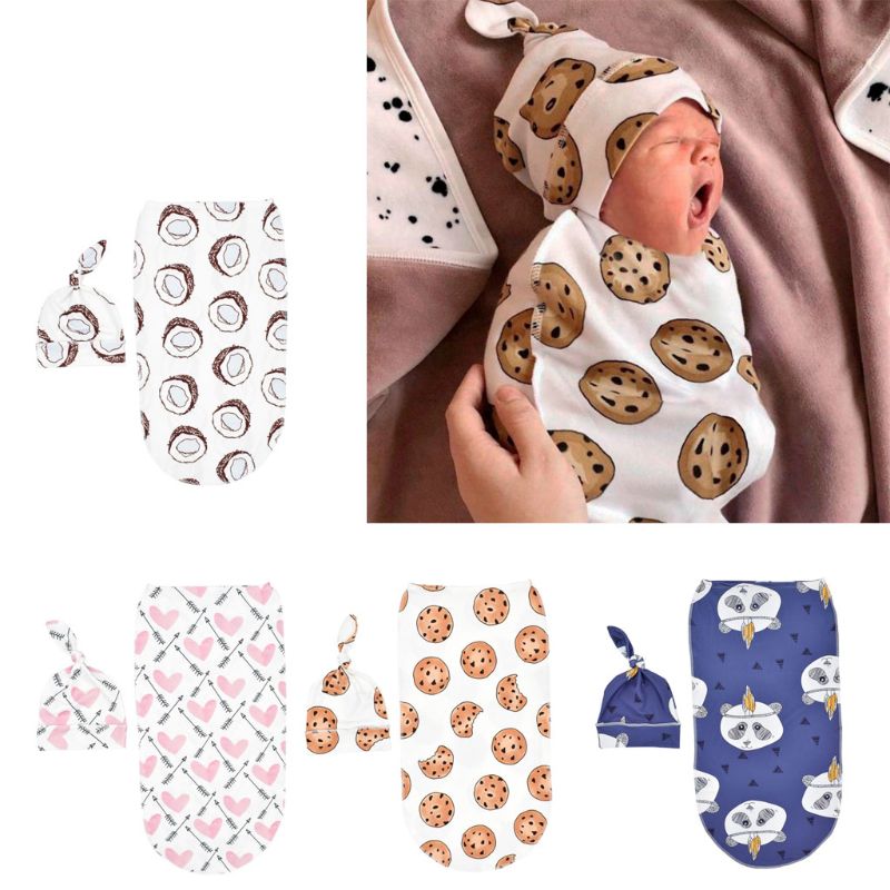 Swaddling dekens wrap voor pasgeboren baby hello wereld baby douchegeschenken neutraal ontvangen draagbare slijm swaddling set