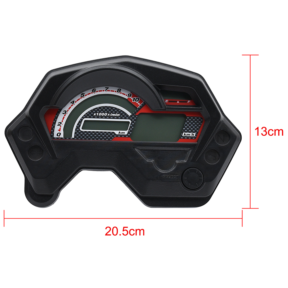 Motorcykel Universal Speedometer Digital Electronics Indicator LCD Display Cafe Racer Speedometer för Yamaha FZ16 FZ 16