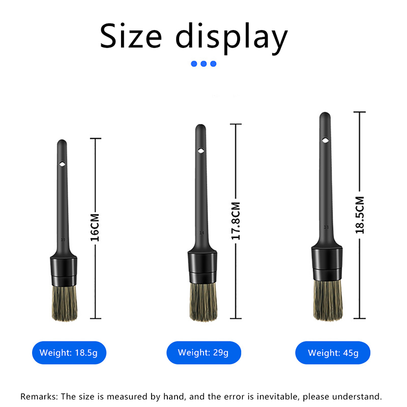 カーブラシのディテールブラシセットカークリーニング用の長い柔らかい毛ディテールダッシュボードホイールウォッシュアクセサリー1/