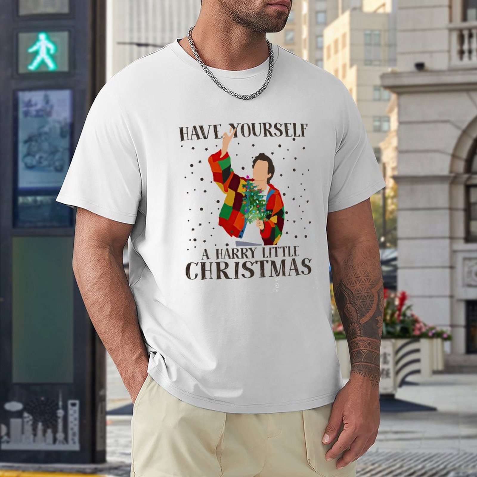 Buon Natale, fai una maglietta di Harry Little Christmas Tops Tops Sports Fan T-shirts T-Shirts for Men Graphic