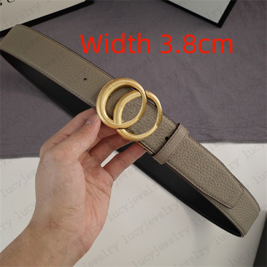 Reversible Buckle Belt Designer Belts Man Woman Casual Smooth Buckle Width 3.4cm & 3.8cm Optional Real Leather Top Quality