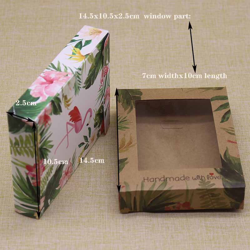 Caixa de doces de padrão de flor de com janela DIY Obrigado Marcling Wedle no casamento Caixa de pacote de presentes de Natal