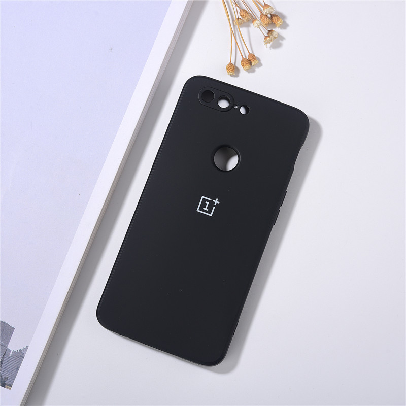 Original OnePlus One Plus 5T 5 T TPU Mobiltelefonfodral Högkvalitativ mjuk ultratunn silikon Back Protective Shell med 1+ logotyp