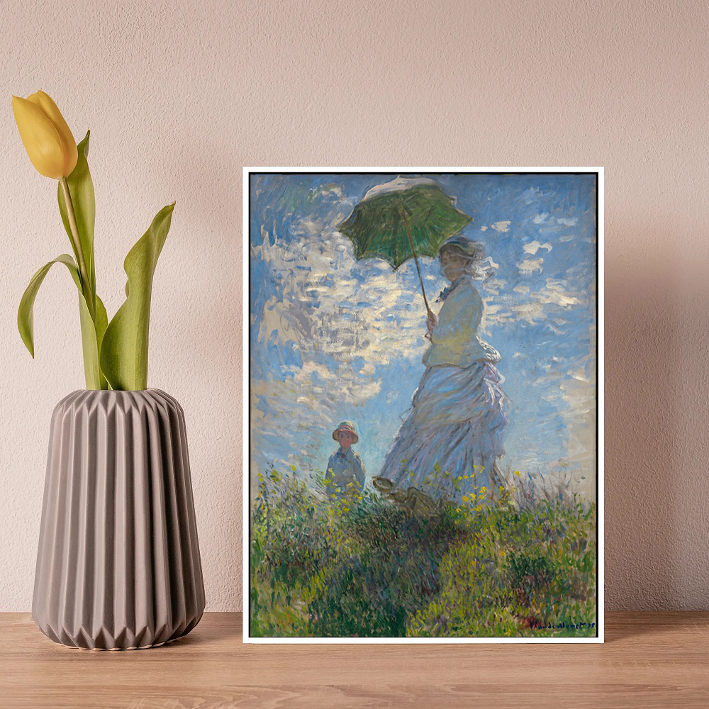 Femme avec un parasol Claude Monet Huiles 5d DIY DIAMOND PEINTURE KIT DE DIAMONDE RODEME CHAMBRE ART MAURS IMPRESSIONS MAIN