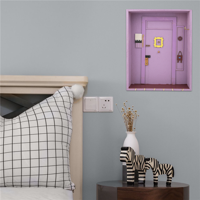 En bois violet de porte d'amis de porte à la maison décor de l'émission télévisée des amis porte-clés porte-porte porche porche suspendu outil de rangement clé