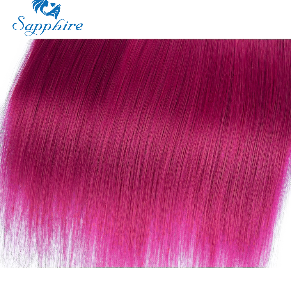 Sapphire Short 10"-12" Colored Hair Bundles Red #118 Ombre 2 Tones Colored Bundle Deal Brazilian Human Hair For Women