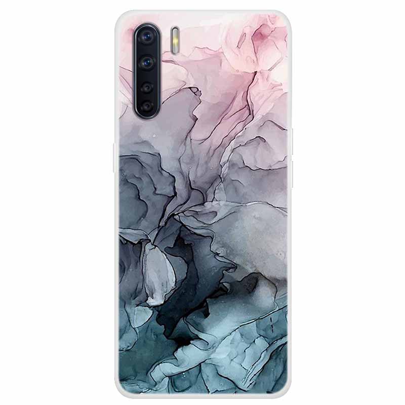 Для Oppo A91 Case a 91 Мраморный бампер силиконовый тип Silicone TPU Cover Cover для Oppo A 91 OPPOA91 CPH2001 CPH2021 Luxury Coque Funda