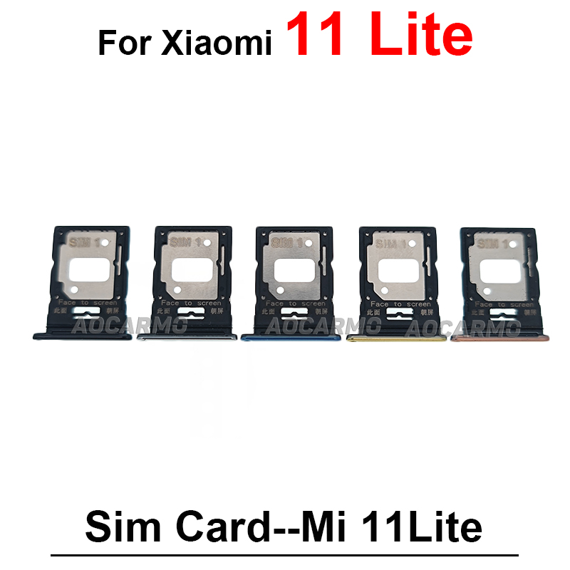 Cartão SIM para Xiaomi 11 Ultra -Lite Mi 11t Pro 11lite Sim bandeja de soquete de soquete Peças de substituição de slot slot