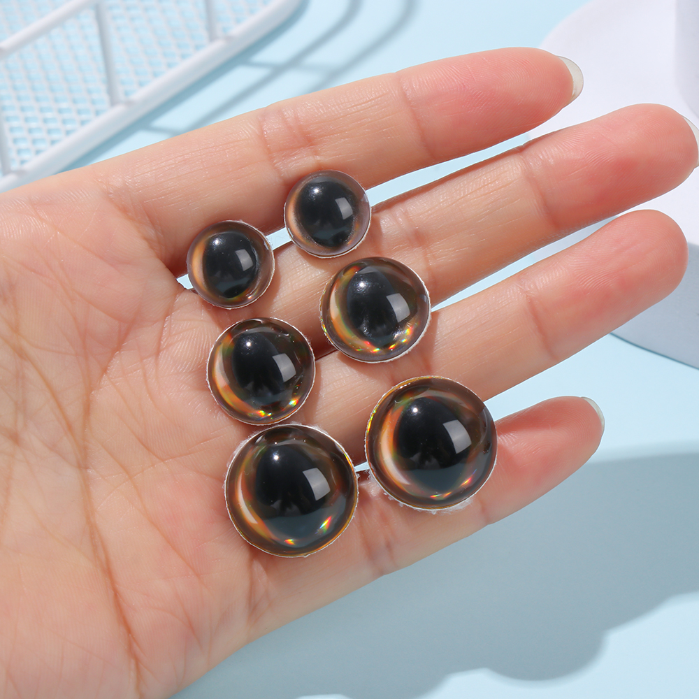 12/15/18mmの3Dまつげ付きDiy Cat Eyes Pad Magic Color詰められた動物用品人形アクセサリーおもちゃアクセサリー