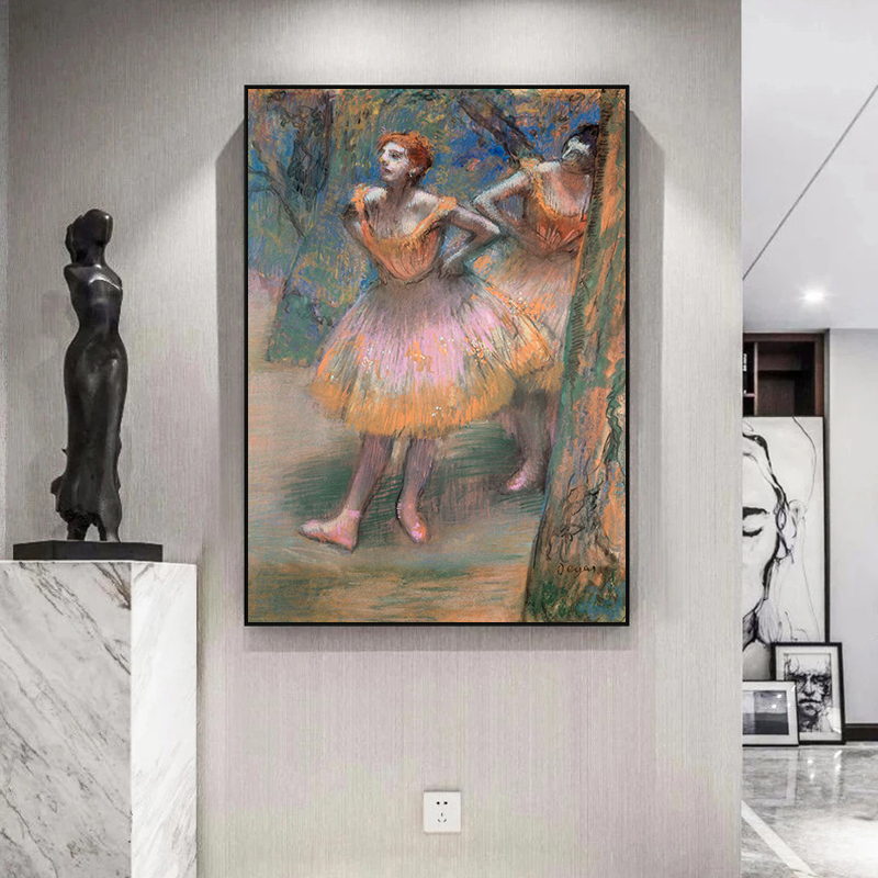 Degas and Manet The Ballet Ca 1880 Posters and Prints Canvas Painting Dancer Wall Art Picture for Living Room Home Decoration