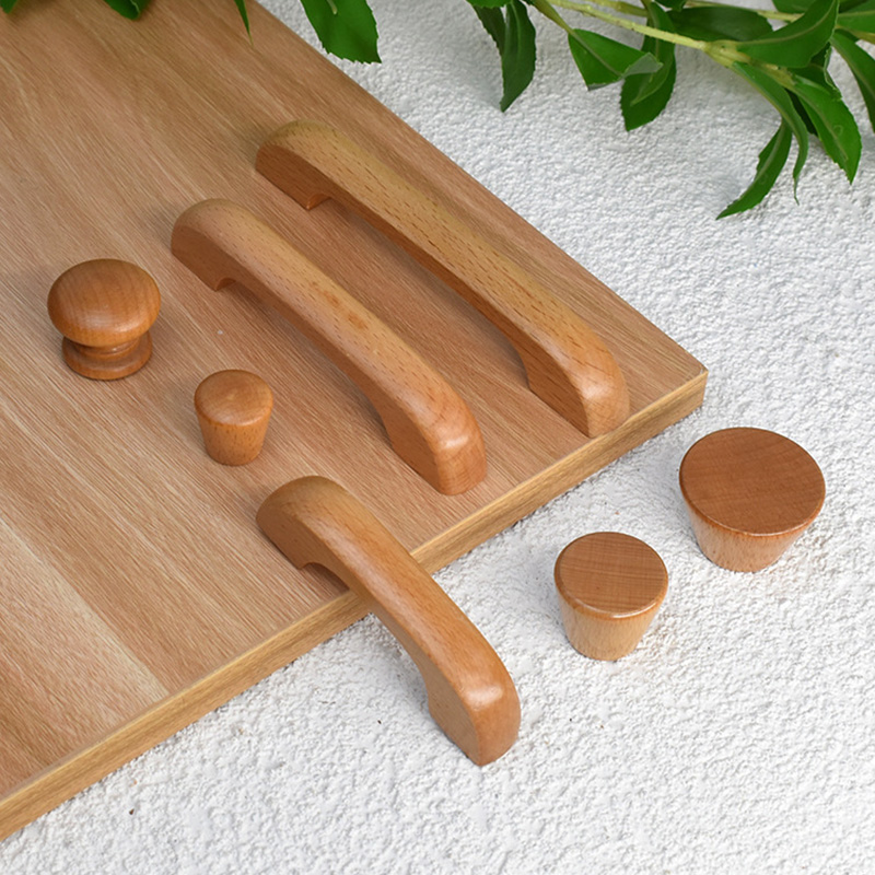 Cuisine Cabinet Handle Dupoir en bois massif meubles de porte en bois Points de placard de puisement pour les meubles