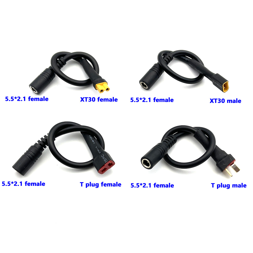 XT30 XT60 Male Female to T Plug Connector Charging Adapter Cable Converter Lead 18AWG for RC Hobby Battery FPV RC Models