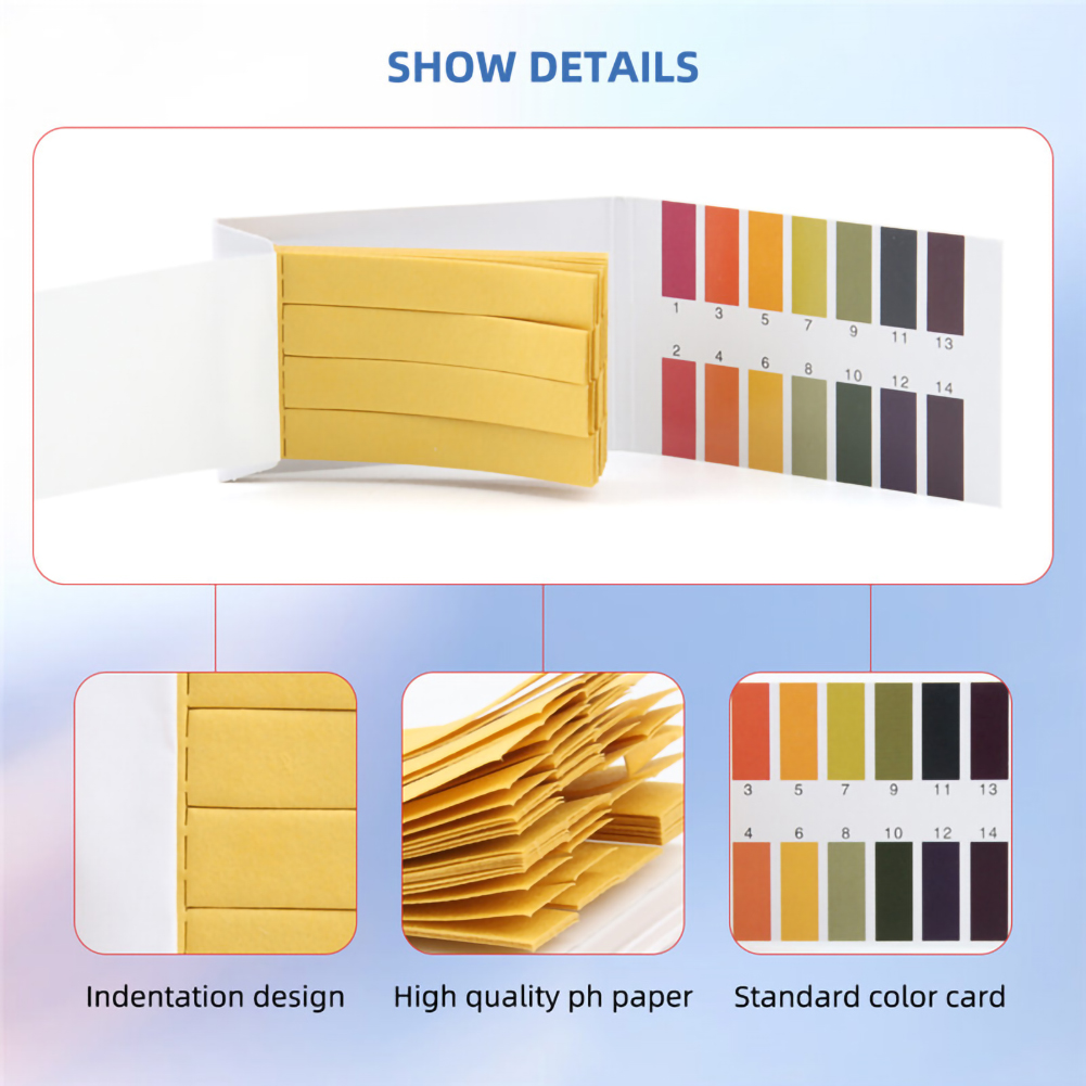 yieryi pH test strips 80 Strips Full PH Meter PH Controller 1-14st Indicator Litmus Paper Water Soilsting Kit