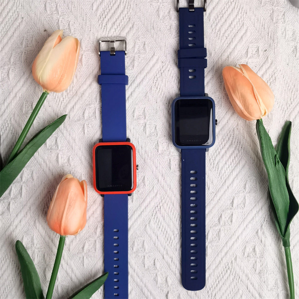 Amazfit akıllı saat bip s gps glonass 31g tüy ışığı gövdesi bluetooth kalp atış hızı ölçüm spor saati 90-95 yeni kutu yok kutu