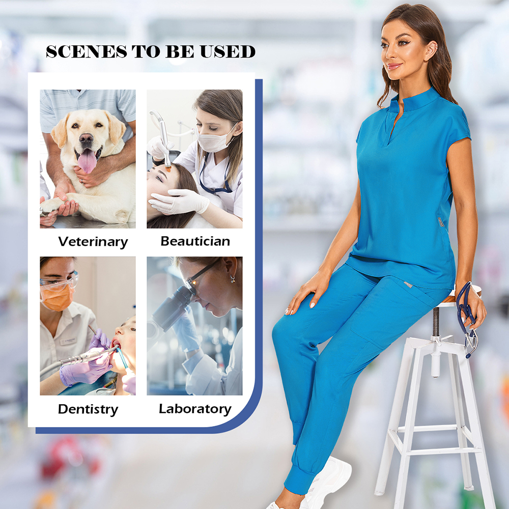 Médicos Enfermeira Trabalho Use Scrub Stufs Uniform Women Women Joggers Hospital Conjunto cirúrgico Laboratório Médico Laboratório Clínico Uniforme Casaco Novo