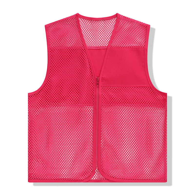 Spring and Summer Breathable Mesh Advertising Volunteer Vest Femmes et hommes Custom Custom Logo Printing Logo Travail Vêtements