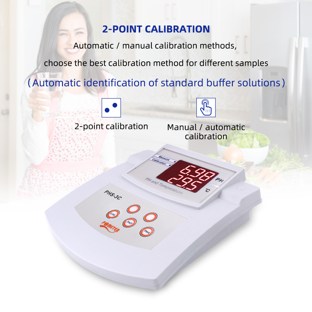 Yieryi PHS-3C PH TETERSTER LABORATORY ACIDIDE METTER DIGITAL WATER Quality Analyzer sonde Connecteur Connecteur Connecteur