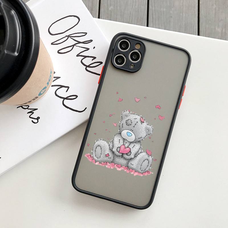 Tatty Teddy Cute Bear Telefone Case Mat Transparent na iPhone'a 14 11 12 13 Plus Mini X XS XR Pro Max Cover