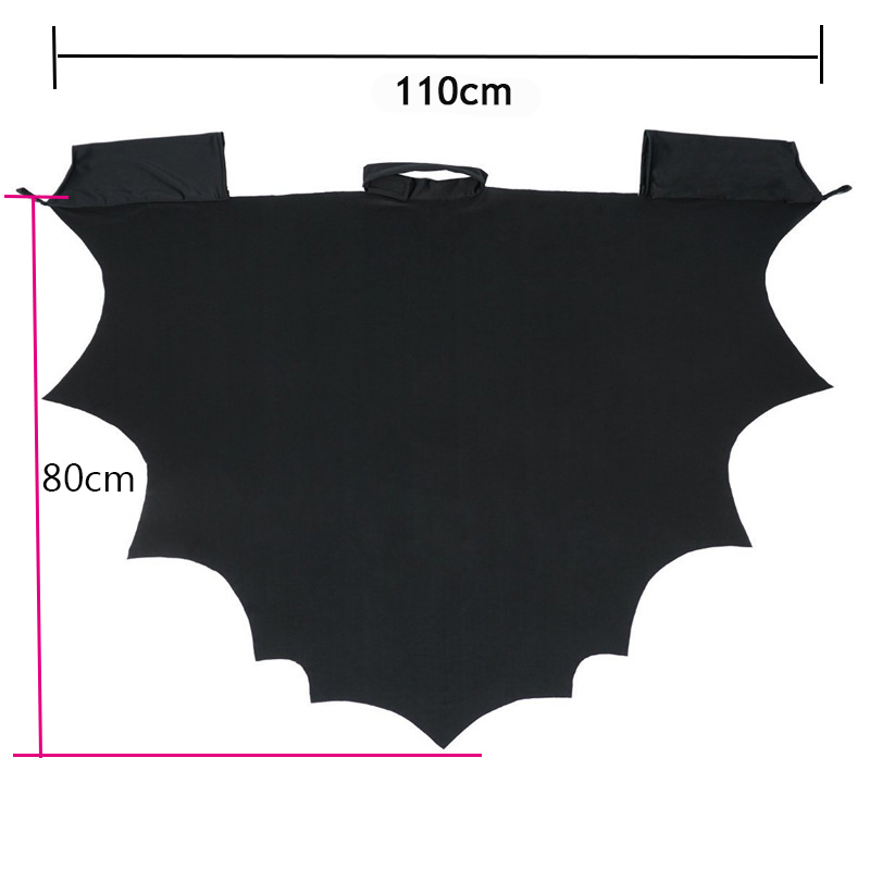 Unisexe Halloween Black Bat Wing Cape Cloak Costume For Kids Child Boys Filles 5-8Y