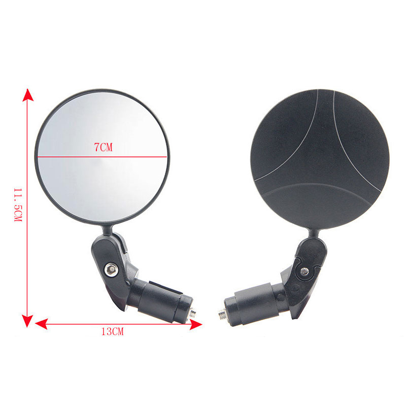 Mirror universal de bicicleta retrovisor Ajustable Rotado Ajustable Ciclismo amplio Ciclismo Manillar Espejos de vista trasera para accesorios para bicicletas de carretera MTB