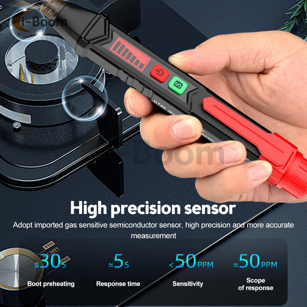 HT59 Rilevatore di perdite di gas HT60 0-1000ppm Schermatura del suono Alarmante Rilevatore di gas naturale di metano infiammabile sicurezza domestica