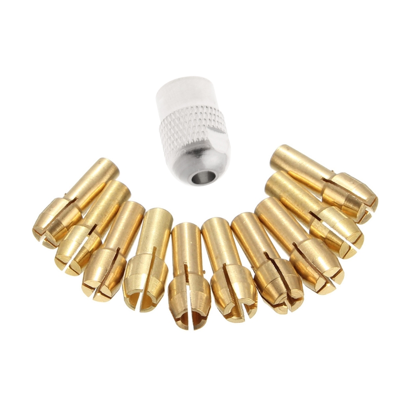 652F Brass Drill Chuck Collet Bits For Rotary Tool 0.5-3.2mm 4.3mm Shank