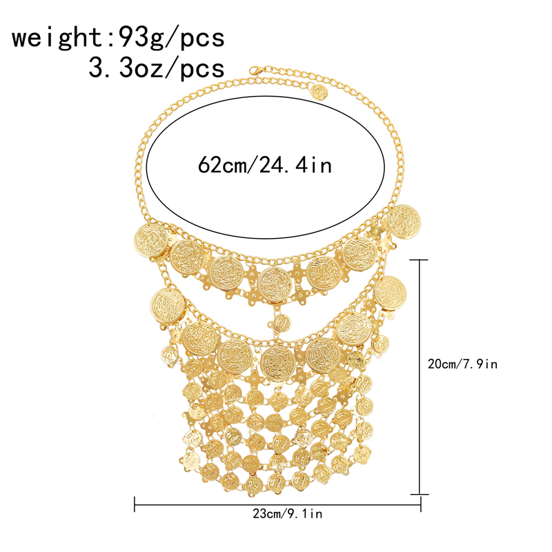 Monete di lusso Women Headband Golden Charms Turkish Tassel Ethnic Hair Gioieri indiano Dichiarazione Dance Face Chains Femminina