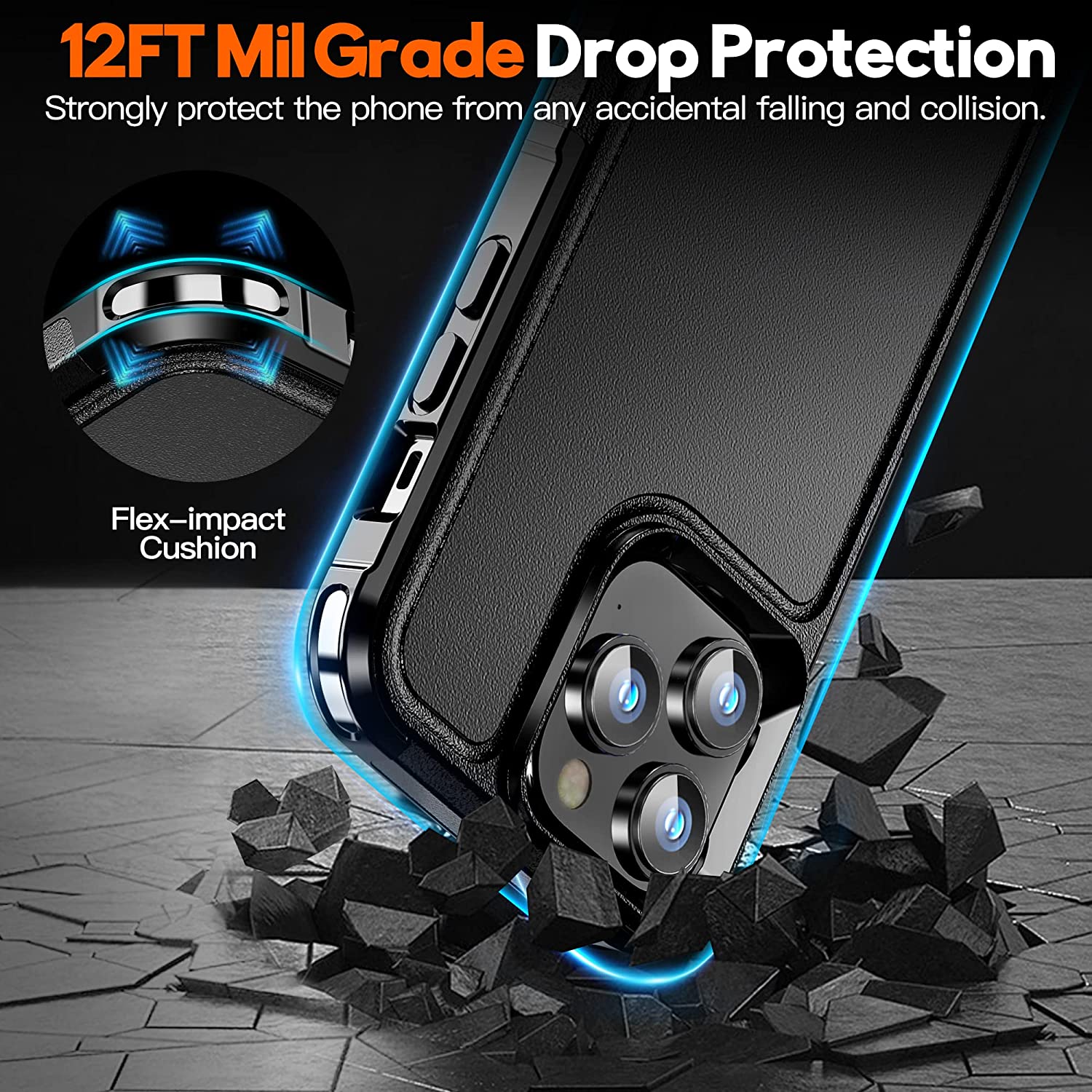 Sprawa magnetyczna dla iPhone 14 13 Pro Max Case MIL-Case Testowane kropl