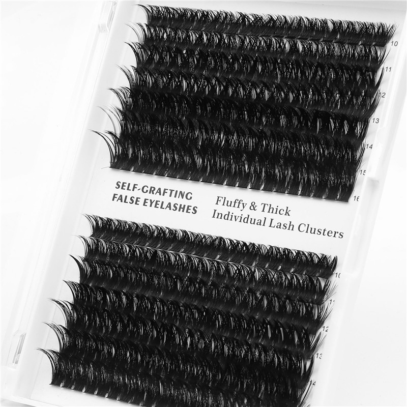 60D/80D DIY Cluster Eyelash Mix Length Segmented Eyelashes Extension Kit Individual Lashes Soft Natural False Eyelashes