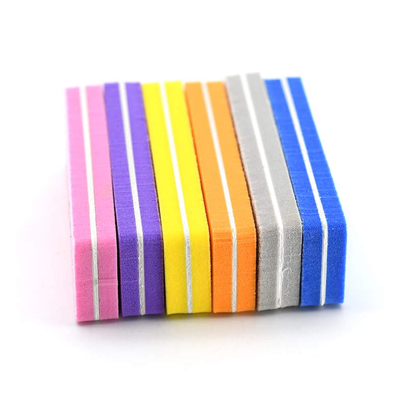 / Colorful Sponge Printing Nailsunshine Manucure Tool Fichier Grit 100/180 Files de ongles professionnels Bloc de polissage lavable
