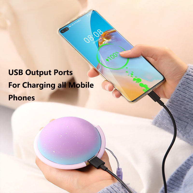 Starry Sky Ball Power Bank 10000mAH El Isıtıcı Isıtıcı Powerbank Taşınabilir Şarj Cihazı İPhone 14 13 Samsung S22 Xiaomi Poverbank