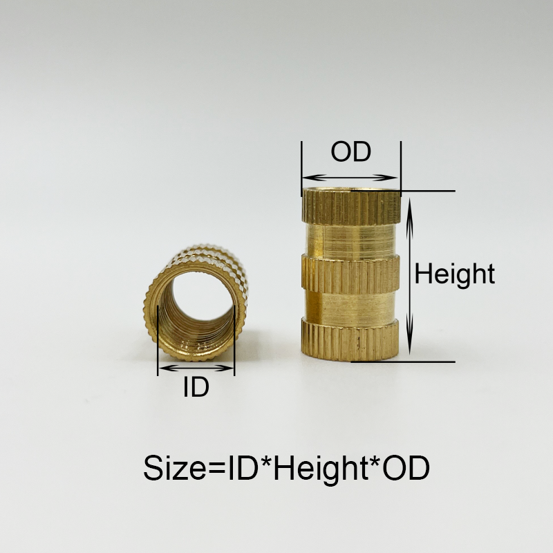 Brass Heat Set Insert Nuts M8 M10 Hot Melt Nut Insert Thread Knurled Double Twill Embedment Copper for 3D Printing Plastic Kit