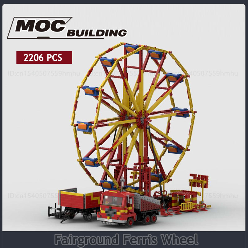 Sports GBC Module Fairground Ferris Wheel MOC Building Buildings Creative Model Technology Bricks DIY Assembly Guzzle Toys Homes