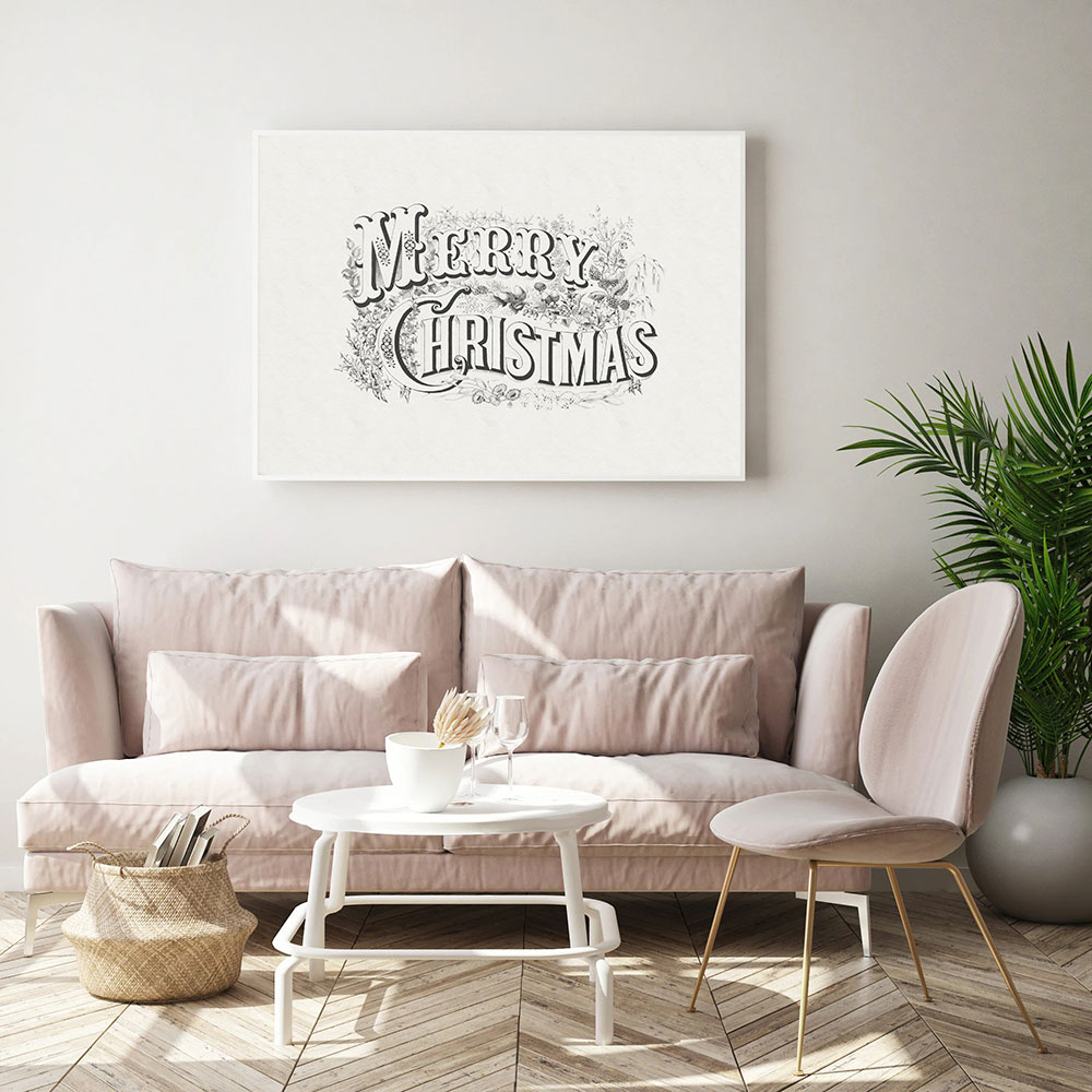 メリークリスマスポスターミニマリズム引用キャンバス絵画北欧アートプリントホリデーギフトリビングルームの家の装飾のための壁の写真