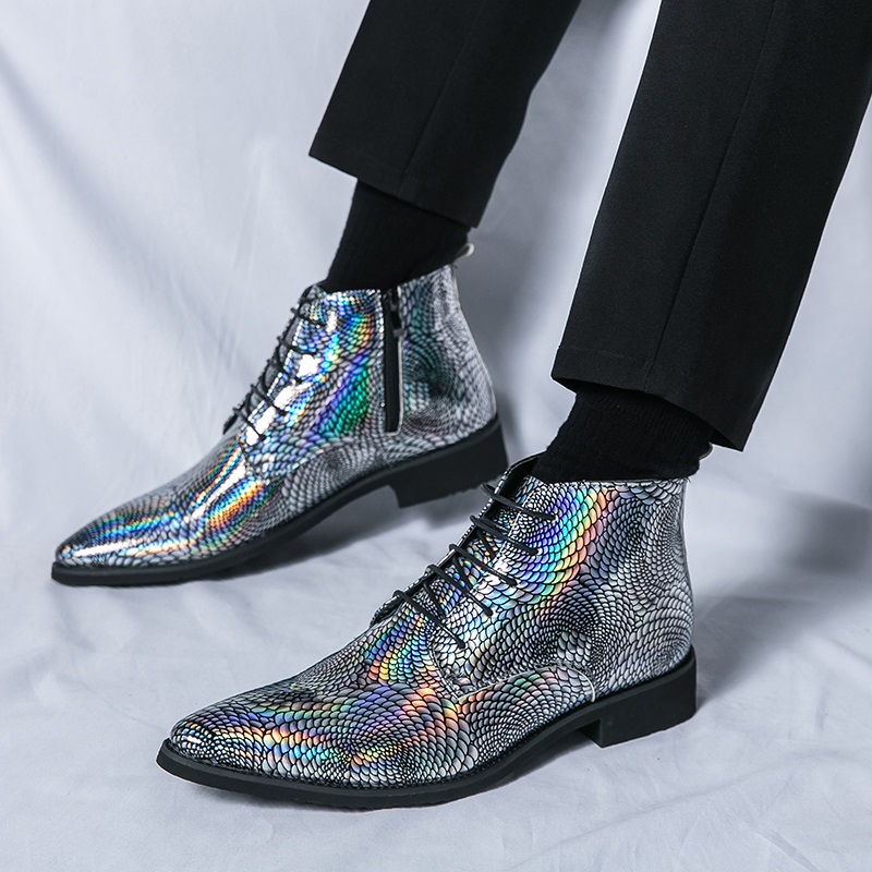 Yüksek üst kısımlar ayna patent deri dantel yukarı ayakkabılar erkekler tasarımcı düğün partisi elbise loafers tasarımcısı erkek resmi zapatos hombre
