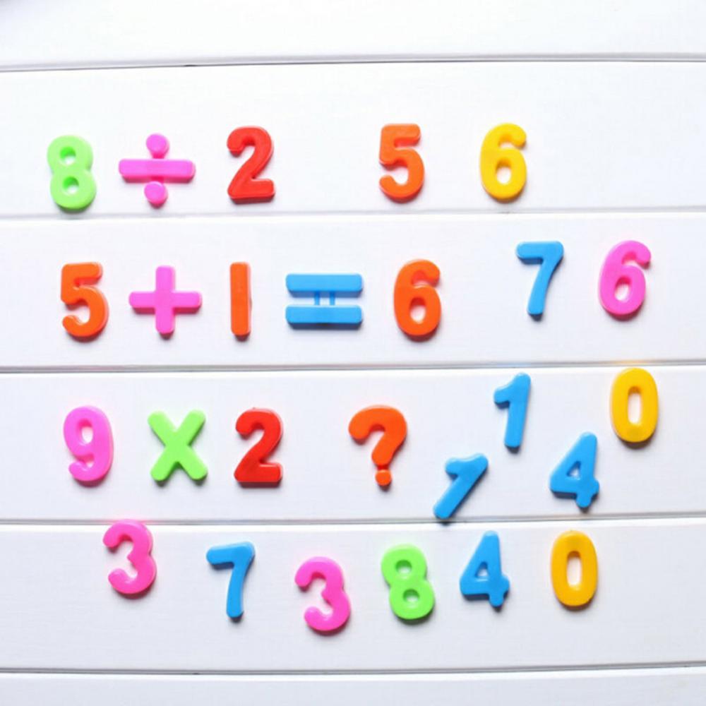 Mathematik Unterricht unter dem unteren/oberen Gehäuse Alphabetbuchstaben Nummer Kühlschrank Magnet Kid Lernspielzeug