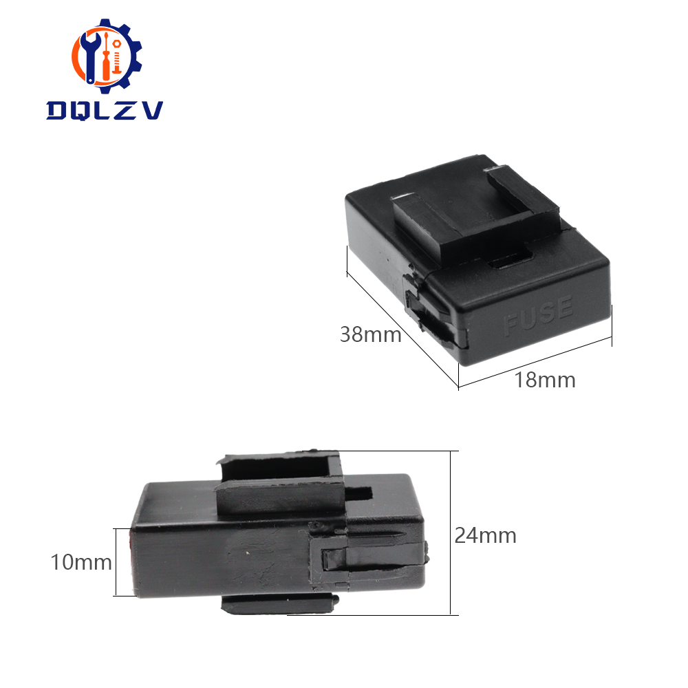 Medium ATC Fuse Holder In-line 18/16AWG Wire Copper 32V Power Blad with Small Fuse and Car Blade Fuse 2A 3A 5A 7.5A 10A 15A 20A