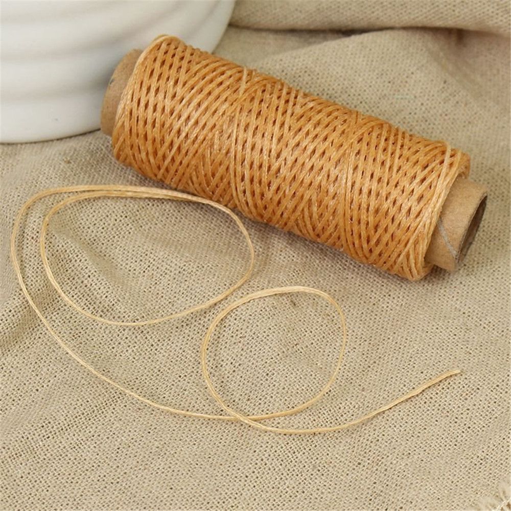 30m/roll Durable DIY Flat Hand Stitching Leather Sewing Line Waxed Thread Cord