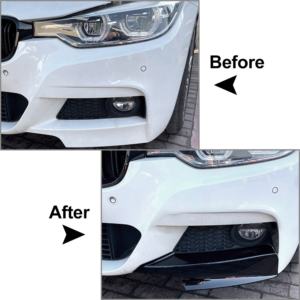 Car Front Bumper Lip Corner Splitter Trim Accessories For BMW F30 F31 3-Series M Sport 2012 2013 2014 2015 2016 2017 2018