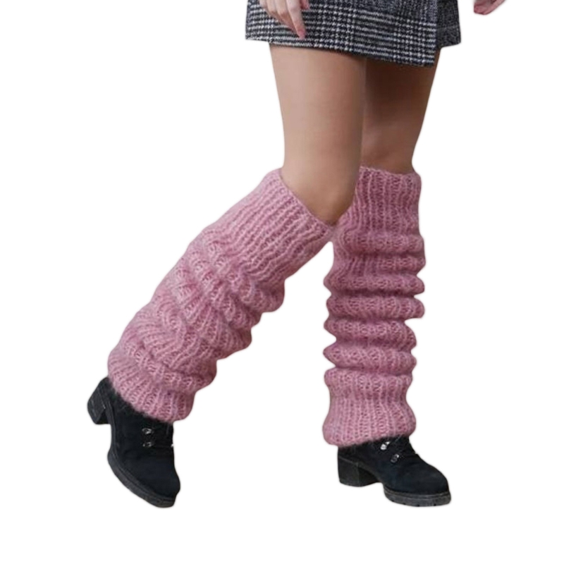 Over Knee Leg Warmers Chunky Knitted Solid Color Extra Long Thigh High Boot Cuffs Baggy Slouchy Long Socks for Women