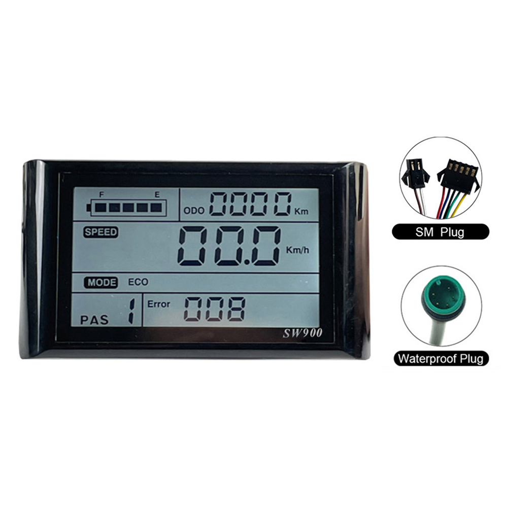 SW900 Electric Scooter LCD Display Meter Control Panel 5pin 24/36/48V E-Bike Bicycle Liquid Crystal LCD Instrument Communication