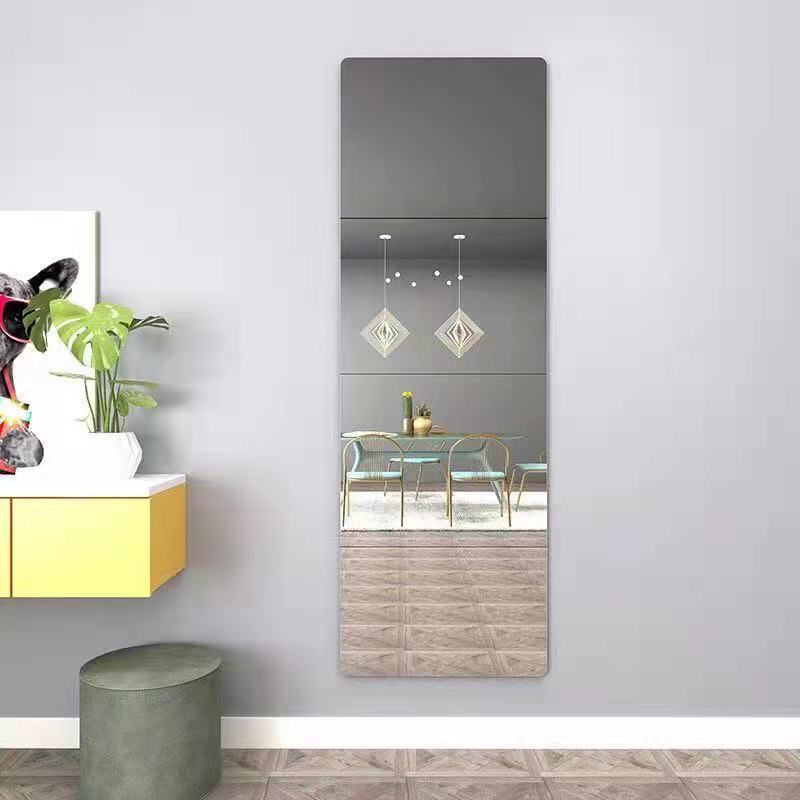 Automidido espelho acrílico Autadeiros flexíveis de adesivos à prova d'água para Art Door Larderobe Wall Banheiro decor