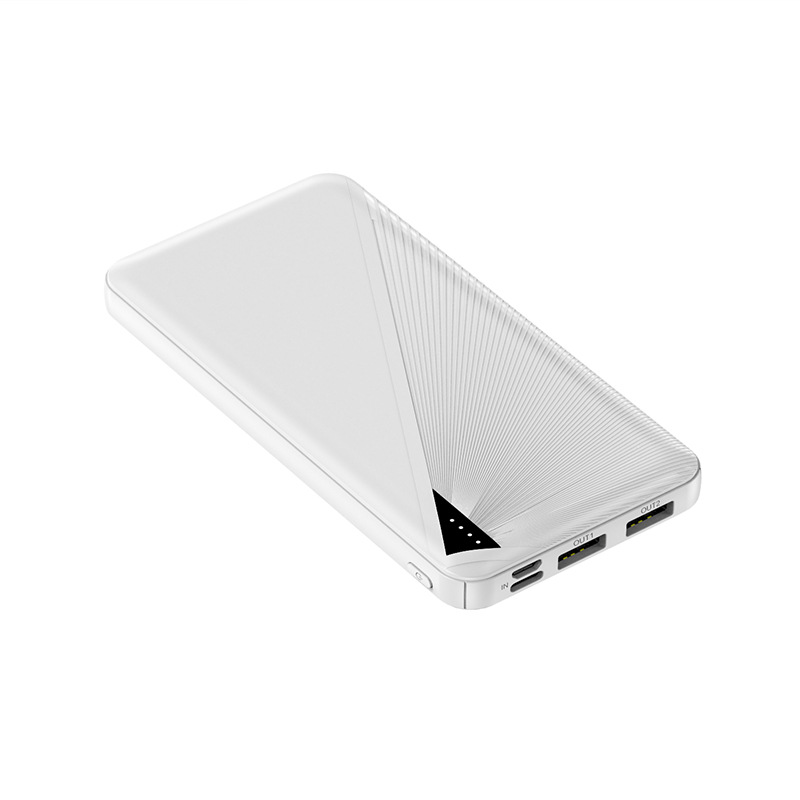 10000mAh Banque d'alimentation portable Double USB Type C Powerbank pour iPhone 14 13 12 11 Samsung Xiaomi Mobile Emergency Mobile External Battery